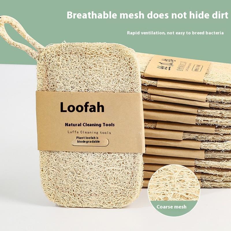Dish Brush Bamboo - Natürlicher Luffa-Schrubber 6 Stück Wiederverwendbare Luffa-Spülschwämme