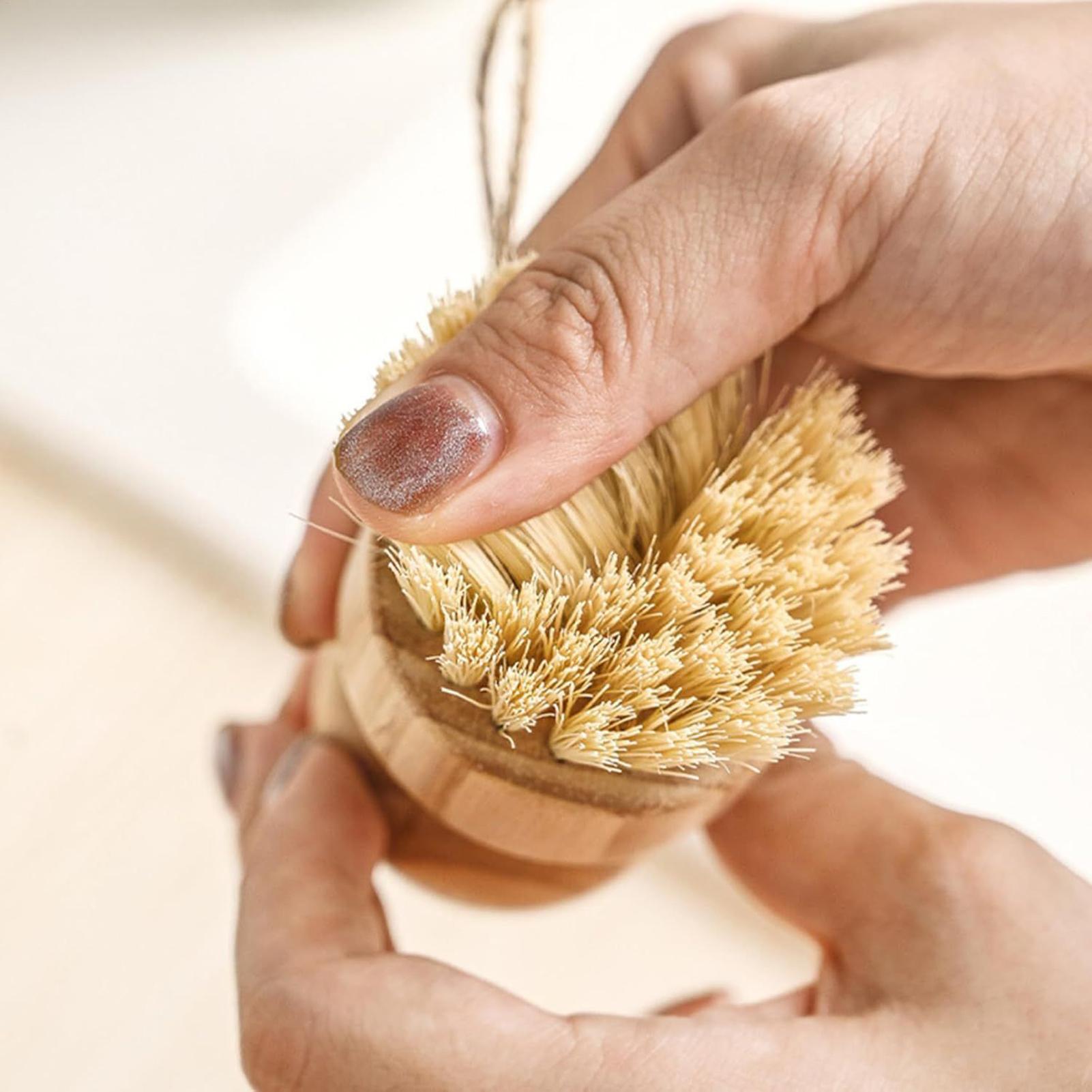 Dish Brush Bamboo - Küchenreinigungsbürste aus Holz, natürliche Geschirr, Töpfe,