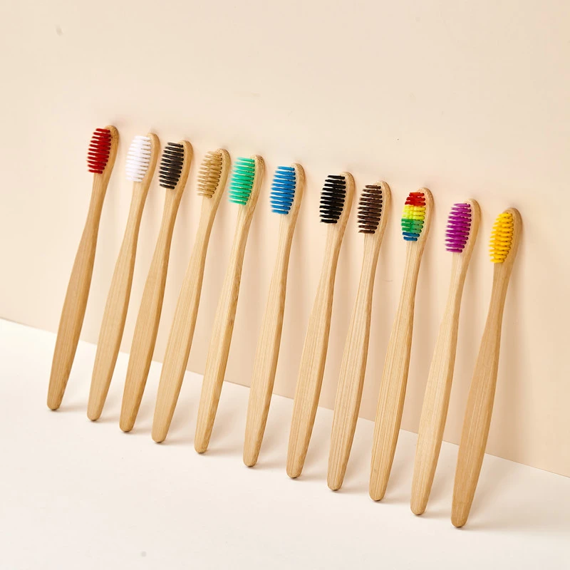 Bamboo Toothbrush Set - 5/10/20/30 Stück bunte Bambus-Zahnbürsten mit weichen