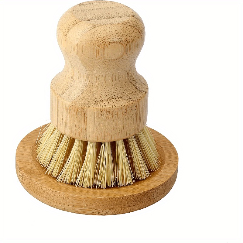 Dish Brush Bamboo - Bambus-Geschirrbürste mit Seifenschale, Küchen-Holzspülbürste, Reinigungsbürste zum