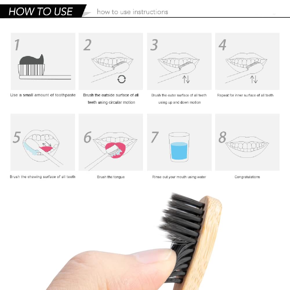 10er-Pack Natürliche Bambus-Za – Bamboo Toothbrush Set Bewertung und Preis