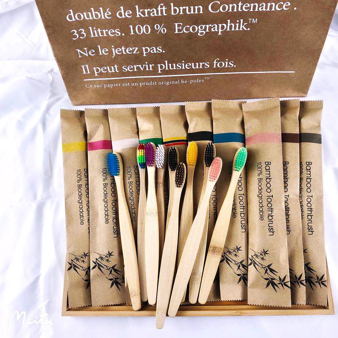 Zufällige Farbe 5/10 Stück Bam – Bamboo Toothbrush Set Bewertung und Preis