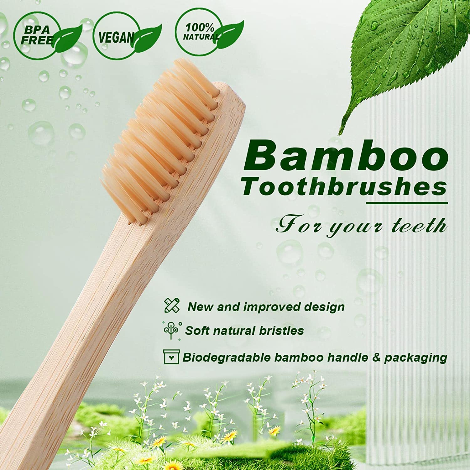 100 Stück individuelle Logo-Ba – Bamboo Toothbrush Set Bewertung und Preis