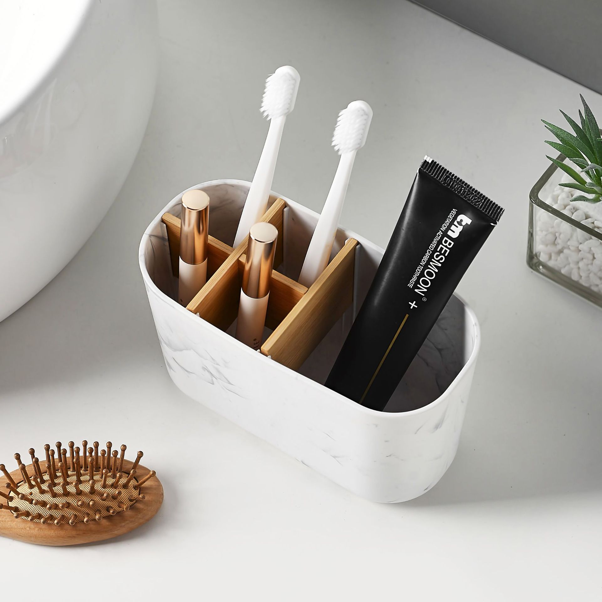 Bambus-Zahnbürstenhalter für E – Bamboo Toothbrush Set Bewertung und Preis